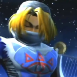 Sheik during the introduction movie of Super Smash Bros. Melee